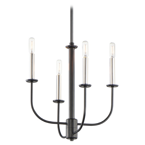 Maxim Lighting Maxim Lighting Wesley Black & Satin Nickel Chandelier 10324BKSN