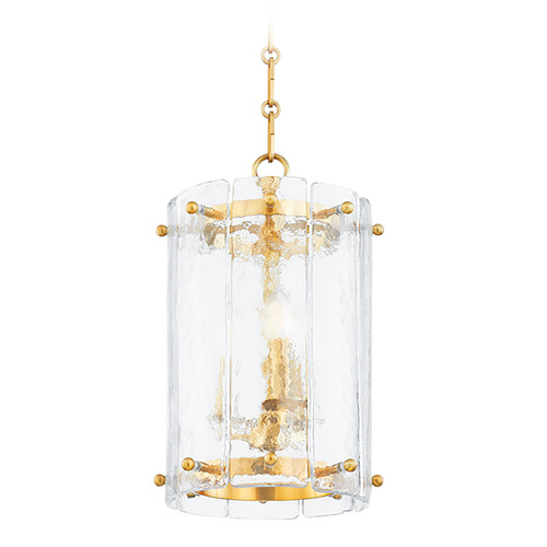 Corbett Lighting Corbett Lighting Rio Vintage Polished Brass LED Pendant Light with Cylindrical Shade 375-11-VPB