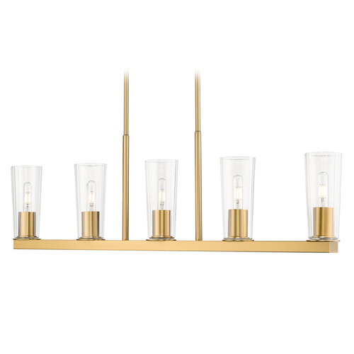 Z-Lite Z-Lite Titus Modern Gold Island Light with Conical Shade 826-5L-MGLD