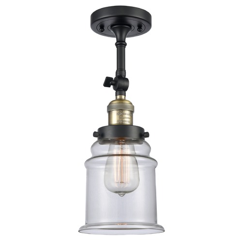 Innovations Lighting Canton Black Antique Brass Semi-Flush Mount by Innovations Lighting 201F-BAB-G182