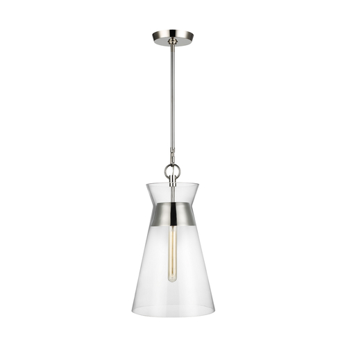 Visual Comfort Studio Collection Chapman & Meyers Atlantic 10.63-Inch Polished Nickel Pendant by Visual Comfort Studio CP1021PN