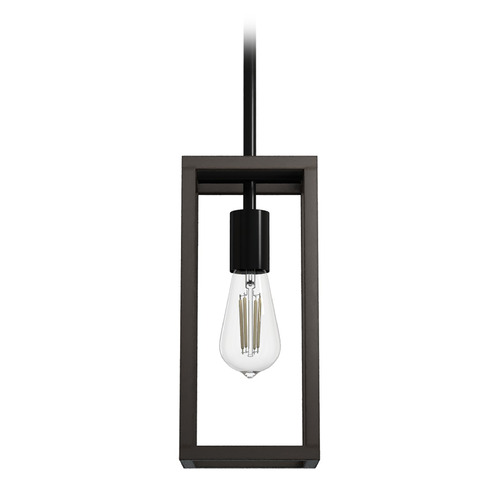 Hunter Fan Company Hunter Fan Company Squire Manor Matte Black & Dark Ash Mini-Pendant Light 19769