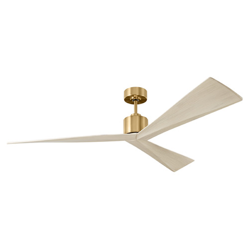Visual Comfort Fan Collection Visual Comfort Fan Collection Sean Lavin Adler 60 Burnished Brass Ceiling Fan Without Light 3ADR60BBSWWO