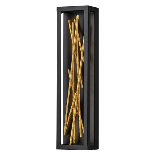 Fredrick Ramond Styx 24-Inch Wall Sconce in Black & Gilded Gold by Fredrick Ramond FR46402BLK