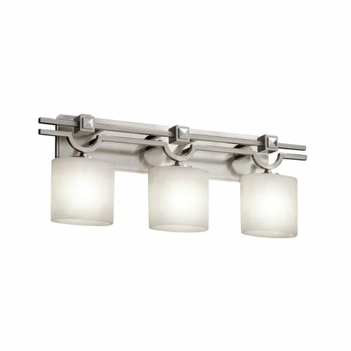 Justice Design Group Argyle 3-Light Bath Light in Brushed Nickel by Justice Design Group CLD-8503-30-NCKL