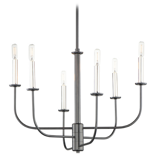 Maxim Lighting Maxim Lighting Wesley Black & Satin Nickel Chandelier 10326BKSN