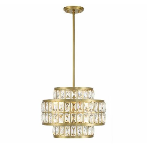 Savoy House Renzo 3-Light Crystal Pendant in Warm Brass by Savoy House 7-9044-3-322