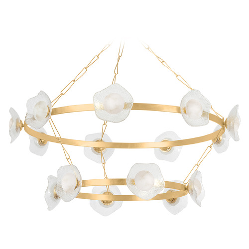 Corbett Lighting Corbett Lighting Almandine Vintage Gold Leaf LED Chandelier 485-62-VGL