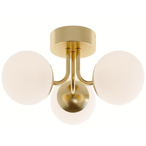 AFX Lighting Afx Lighting Metropolitan Satin Brass LED Semi-Flushmount Light METC15L30D1SB