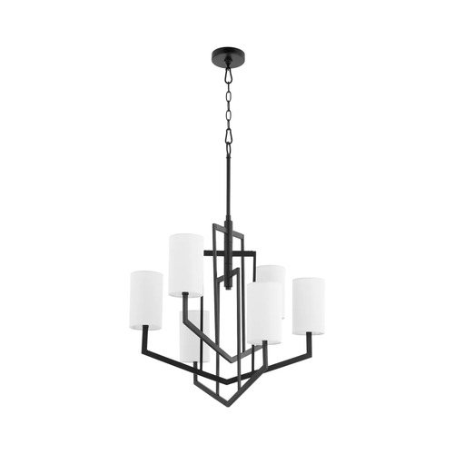 Quorum Lighting Bolivar 6-Light Chandelier in Matte Black by Quorum Lighting 6078-6-59