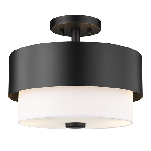 Z-Lite Z-Lite Counterpoint Matte Black Semi-Flushmount Light 495SF13-MB