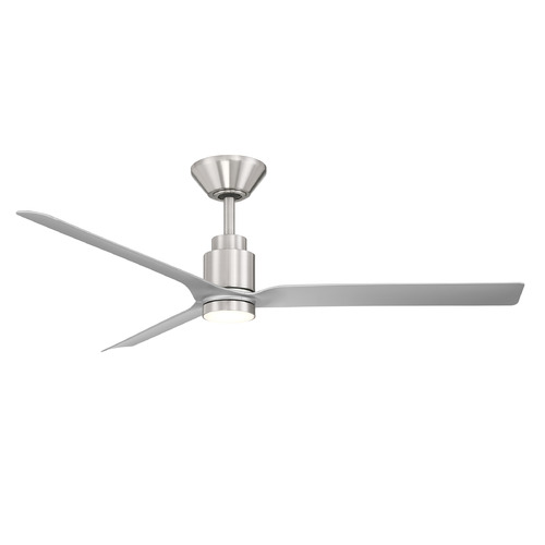 Modern Forms by WAC Lighting Modern Forms Smooth Brushed Nickel & Silver LED Ceiling Fan with Light FR-W2502-52L-BN/SL