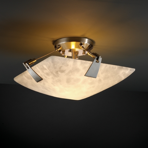 Justice Design Group Clouds Collection Semi-Flush Mount by Justice Design Group CLD-9630-25-NCKL