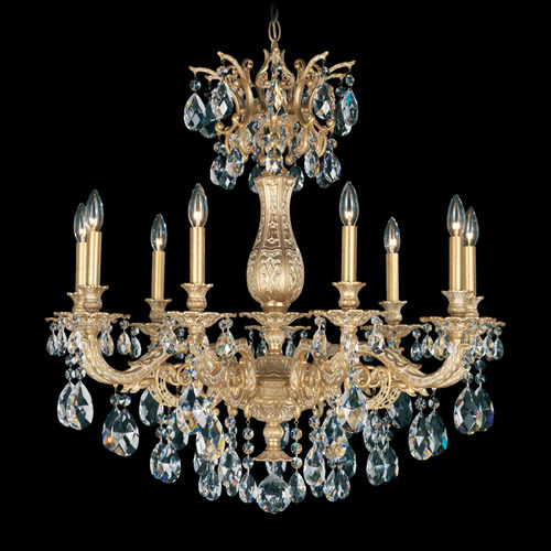 Schonbek Lighting Milano Parchment Gold Crystal Chandelier by Schonbek Lighting 5679-27H