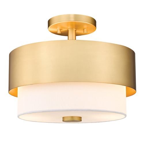 Z-Lite Z-Lite Counterpoint Modern Gold Semi-Flushmount Light 495SF13-MGLD