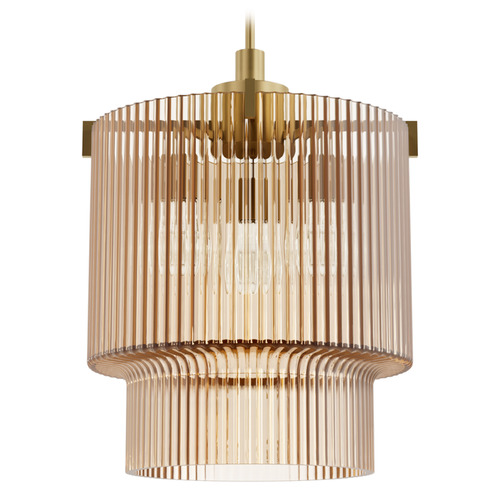 Hunter Fan Company Hunter Fan Company Ontario Luxe Gold Pendant Light with Cylindrical Shade 13150