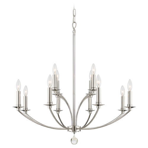 Crystorama Lighting Crystorama Lighting Mila Polished Nickel Chandelier MIL-8012-PN