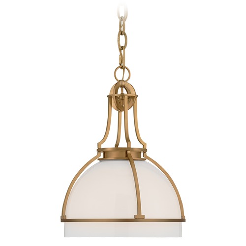 Visual Comfort Signature Collection Chapman & Myers Gracie LED Dome Pendant in Brass by Visual Comfort Signature CHC5481ABWG