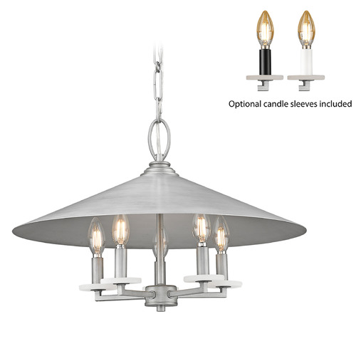 Z-Lite Z-Lite Rialto Signature Pewter Pendant Light with Coolie Shade 1953-22SPT