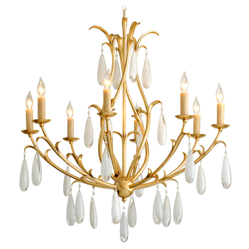 Corbett Lighting Corbett Lighting Prosecco Gold Leaf Chandelier 293-08-GL