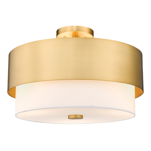 Z-Lite Z-Lite Counterpoint Modern Gold Semi-Flushmount Light 495SF18-MGLD
