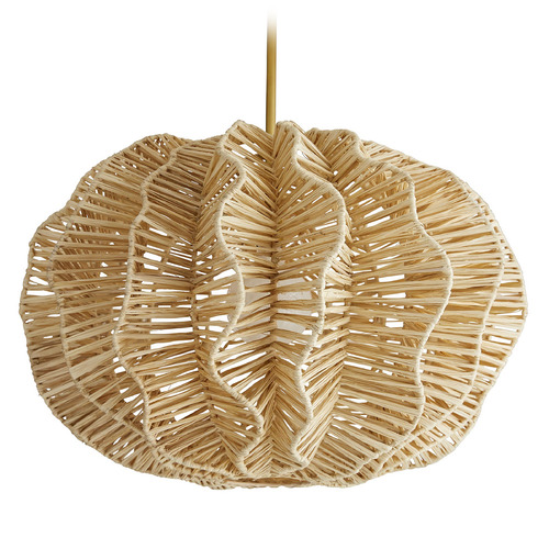 Arteriors Home Lighting Pismo 28-Inch Pendant in Natural Raffia & Brass by Arteriors Home 45063