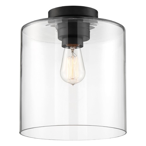 Nuvo Lighting Chantecleer Matte Black & Clear Semi-Flush Mount by Nuvo Lighting 60/6779