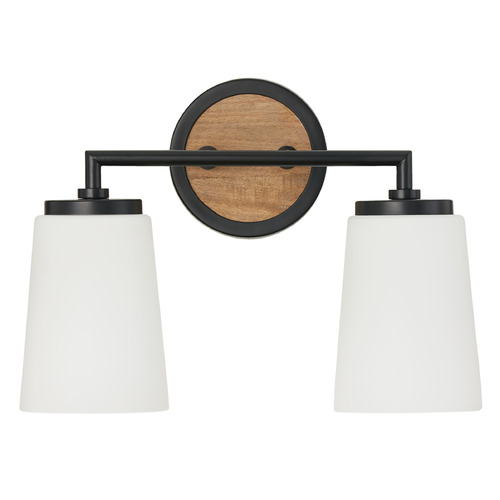 Capital Lighting Capital Lighting Jonah Light Wood and Matte Black Bathroom Light 150821WK-546