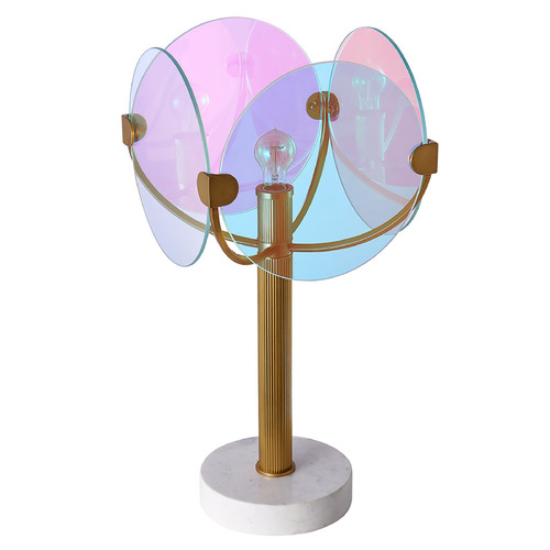 Kalco Lighting Kalco Lighting Chroma True Brass Table Lamp 521691TRB