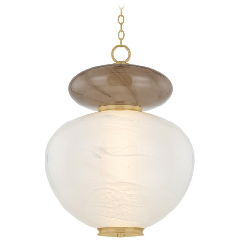 Corbett Lighting Corbett Lighting Syros Vintage Brass & Dark Bronze LED Pendant Light with Oblong Shade 498-19-VB