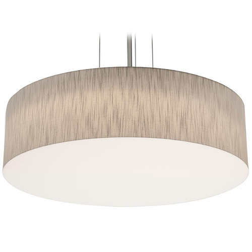 AFX Lighting Afx Lighting Anton Satin Nickel Pendant Light with Drum Shade ANP2432MBSN-JT