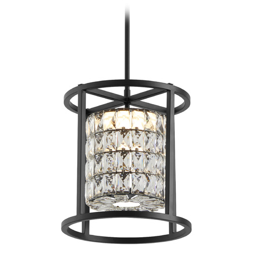 Oxygen Oxygen Elan Black LED Pendant Light with Cylindrical Shade 3-877-15