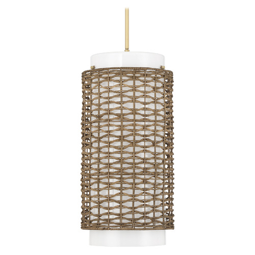 Hunter Fan Company Hunter Fan Company Laila Luxe Gold Pendant Light with Cylindrical Shade 48205