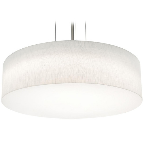 AFX Lighting Afx Lighting Anton Satin Nickel Pendant Light with Drum Shade ANP2432MBSN-LW