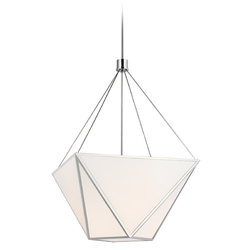 Visual Comfort Signature Collection Julie Neill Lorino Large Lantern in Polished Nickel by Visual Comfort Signature JN5241PNWG