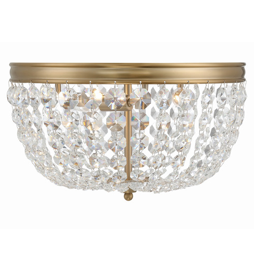 Crystorama Lighting Crystorama Lighting Nola Vibrant Gold Flushmount Light NOL-314-VG-CL-MWP
