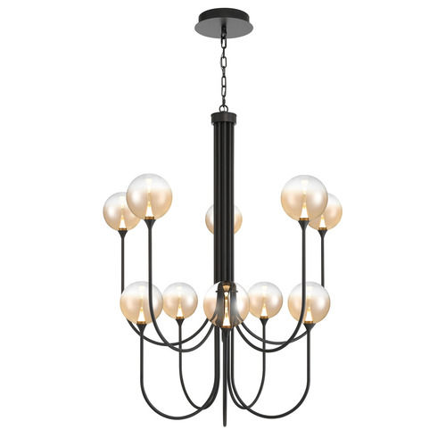 Eurofase Lighting Lissa 10-Light LED Grand Chandelier in Black by Eurofase Lighting 48926-032
