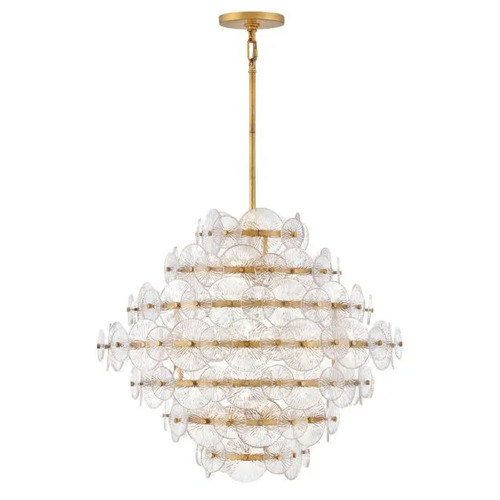 Fredrick Ramond Rene 28.50-Inch Chandelier in Distressed Brass by Fredrick Ramond FR30128DA