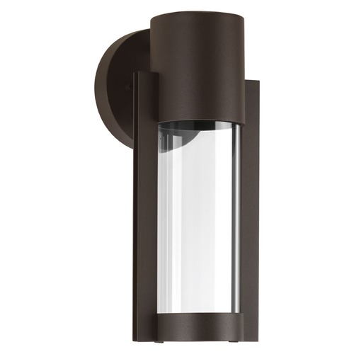 Progress Lighting Clear Glass LED Outdoor Wall Light in Bronze by Progress Lighting P560051-020-30