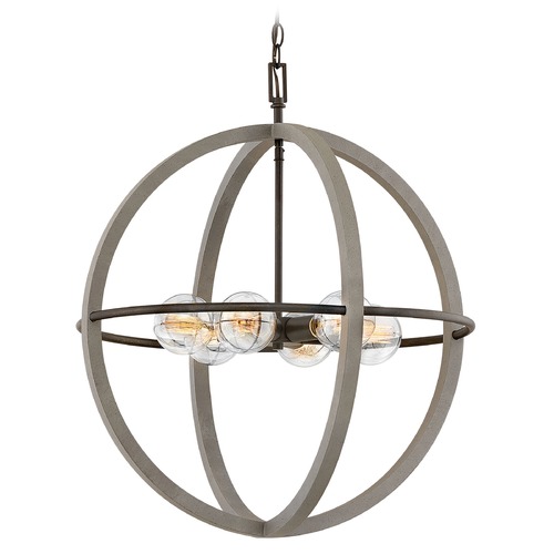 Hinkley Bodie 25-Inch Dark Cement & Bronze Chandelier by Hinkley Lighting 3426DC
