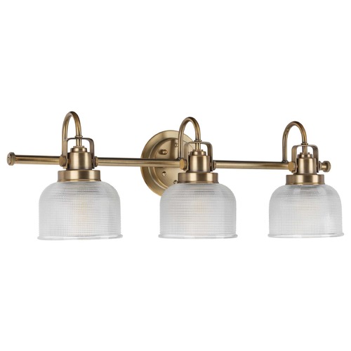 Progress Lighting Archie Vintage Brass 3-Light Bathroom Light by Progress Lighting P2992-163