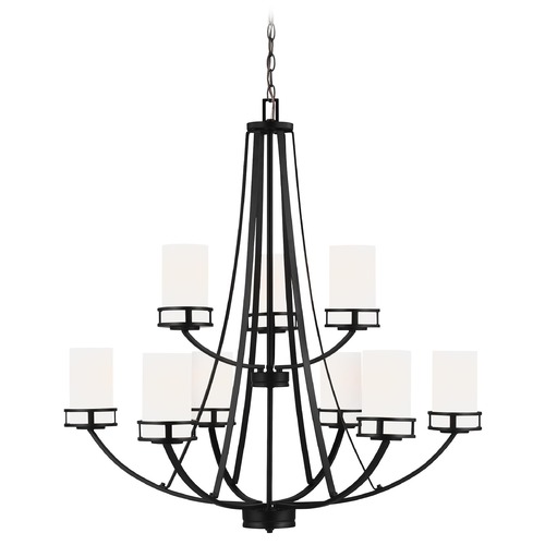 Generation Lighting Robie Midnight Black Chandelier by Generation Lighting 3121609-112