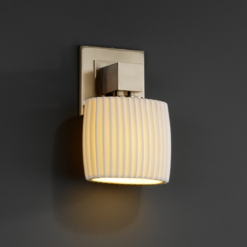 Justice Design Group Limoges Collection Sconce by Justice Design Group POR-8707-30-PLET-NCKL