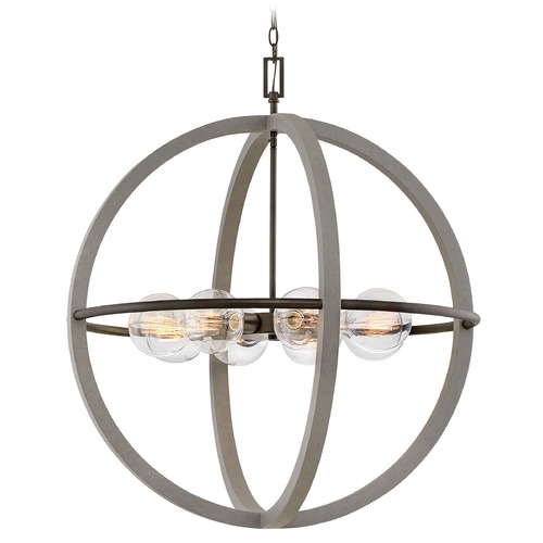 Hinkley Bodie 32-Inch Dark Cement & Bronze Chandelier by Hinkley Lighting 3428DC