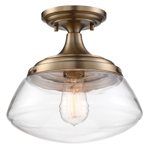 Nuvo Lighting Kew Burnished Brass Semi-Flush Mount by Nuvo Lighting 60/6797