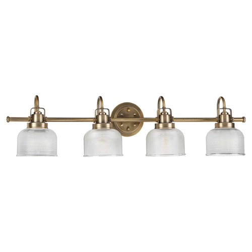 Progress Lighting Archie Vintage Brass 4-Light Bathroom Light by Progress Lighting P2997-163