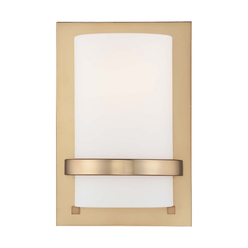 Minka Lavery Sconce Wall Light with White Glass in Honey Gold by Minka Lavery 342-248