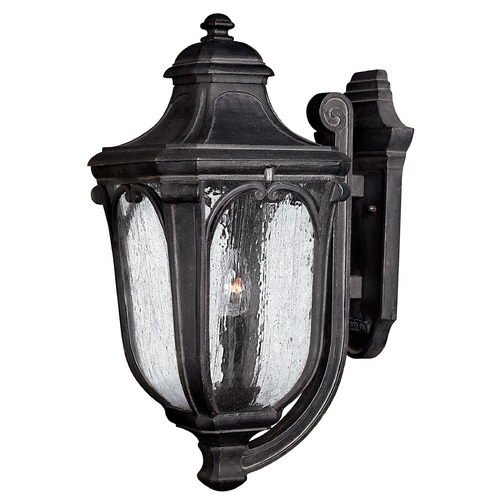 Hinkley Seeded Glass Outdoor Wall Light Black by Hinkley Lighting 1315MB
