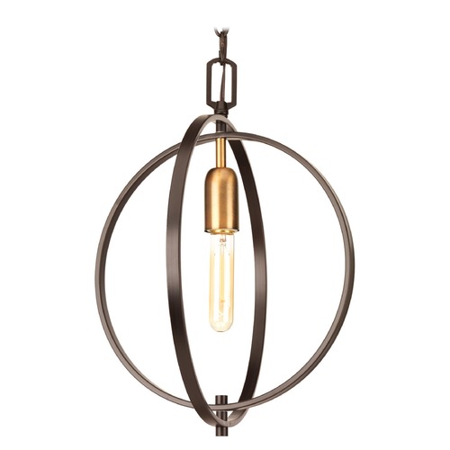 Progress Lighting Swing Flush Mount in Bronze & Brass by Progress Lighting P5180-20