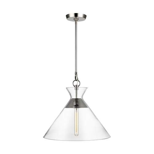 Visual Comfort Studio Collection Chapman & Meyers Atlantic 18-Inch Polished Nickel Pendant by Visual Comfort Studio CP1031PN